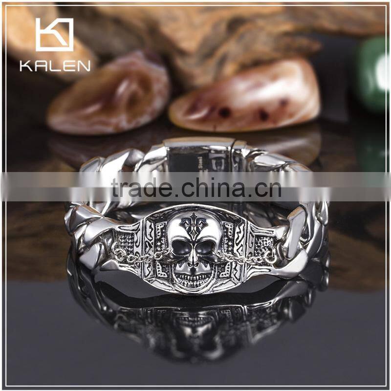 Guangzhou fashion high quality magnetic north skull bracelet clasp kids