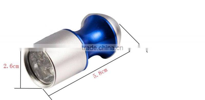 Fashion Multi-Color tail switch mini cute keychain light aluminum metal keychain flashlight