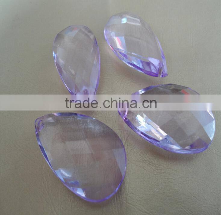 Wholesale Bulk Acrylic 12mm Waterdrop Faceted Beads for Diy Jewelry