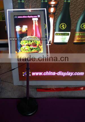 New Crystal Ultra Slim Acrylic LED Light Box, Photo Display, Slimline Sign Size A1