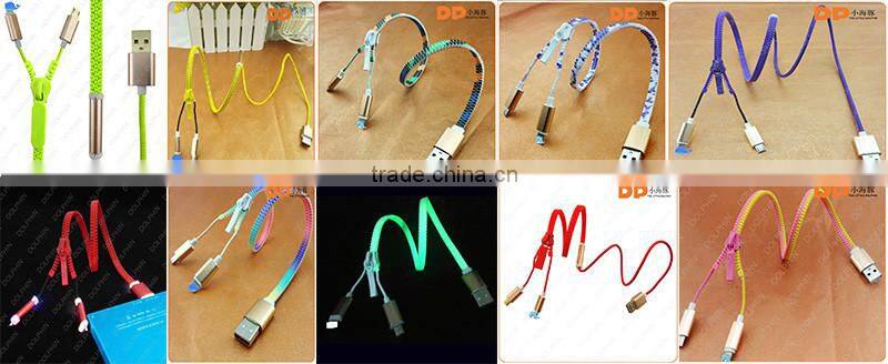 new products 2016 zipper charging sync data cable micro usb cable for huawei mate 8