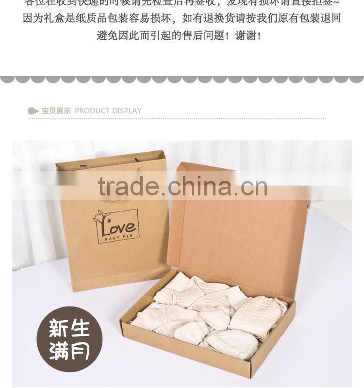 100% cotton nine pieces sets of baby Clothing Sets gift box for newborn around years