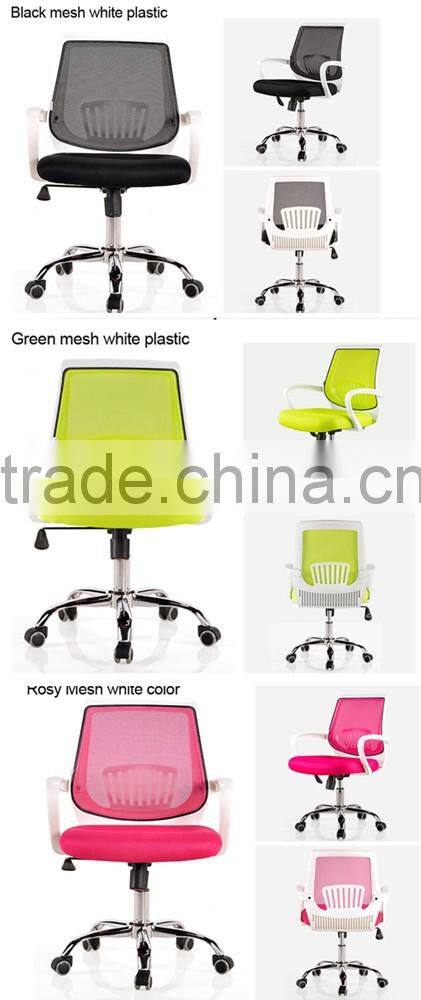 China Manufacturer Arm Chair Furniture Mid Back Ergonomic Rotating Gas Lift Mesh Training Chair with Castors
