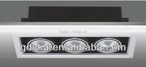 rectangular aluminum housing recessed grille spot light