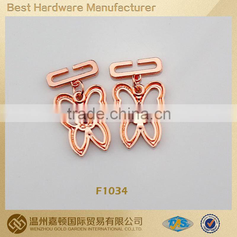 F1034 fashion butterfly design clothing accessory metal hang tag