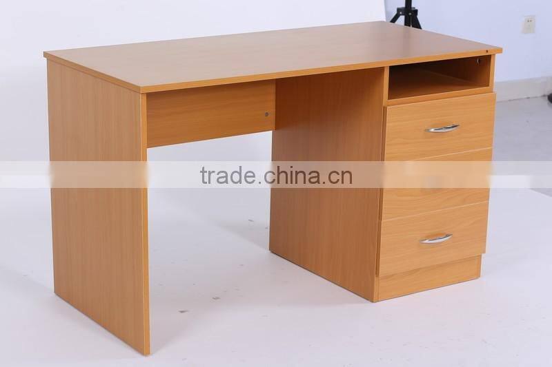 High Quality PB/MDF Computer Table With Bookcase And Drawers Cabinet