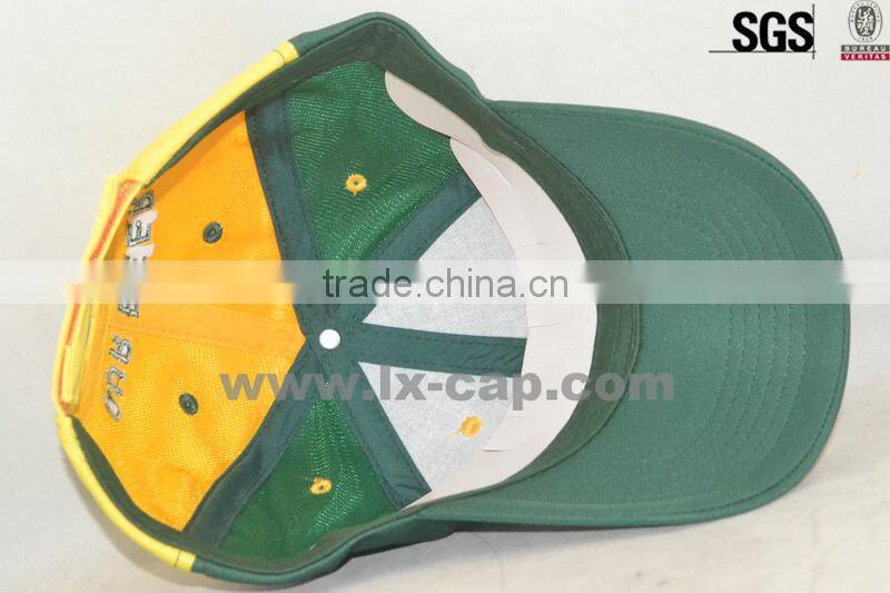 embroidery polyester green cap baseball
