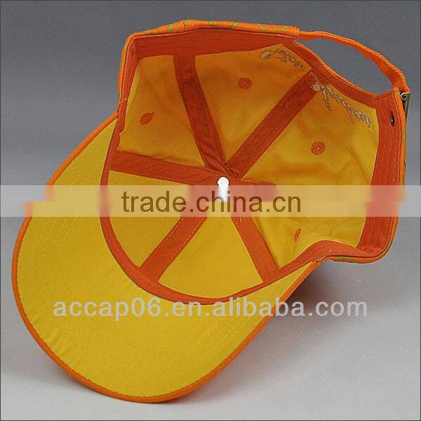 high quality orange sport cap