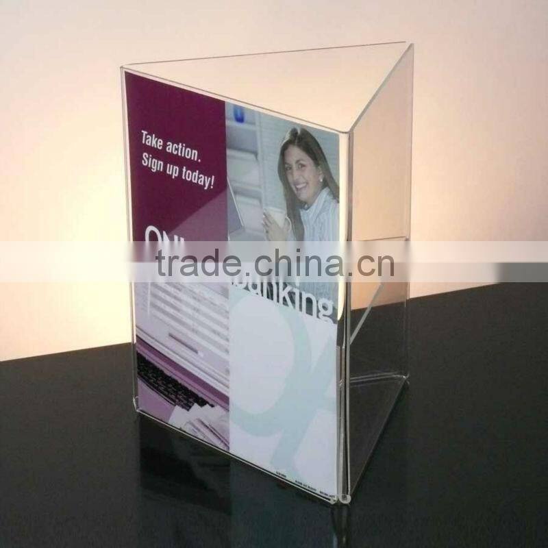 Tri-fold Acrylic Sign Holder / Acrylic Sign Holder
