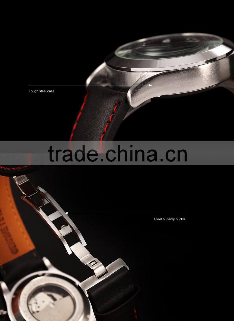 KS Navigator Automatic Mechanical Analog Men Leather Band Watch