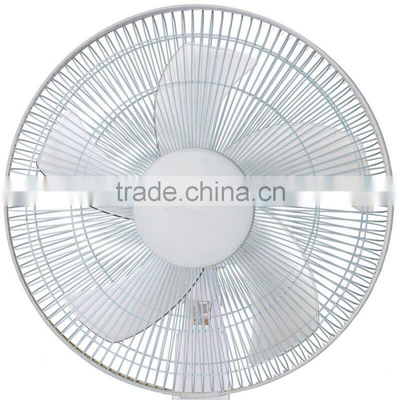 2016 domestic ventilation stand fan with light and good grill made in china