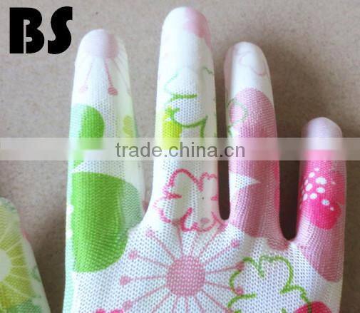 BSSAFETY high stretchable antistatic nylon pu palm coating gloves arc-welder's gloves