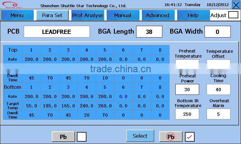 Shuttle Star Automatial BGA Rework Station RW-PS400 forBGA Rework Station RW-PS400 soldering and mounting with HDMI Camera