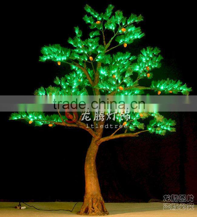 Pine leaf christmas tree with led lights