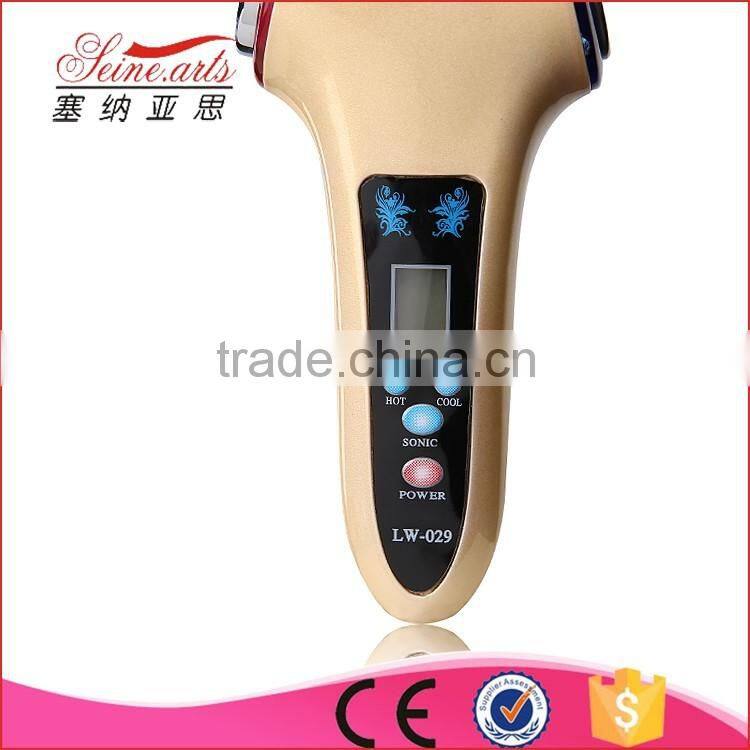 LCD rechargeable handheld ultrasonic hot and cold hammer colorful beauty instrument lw-029