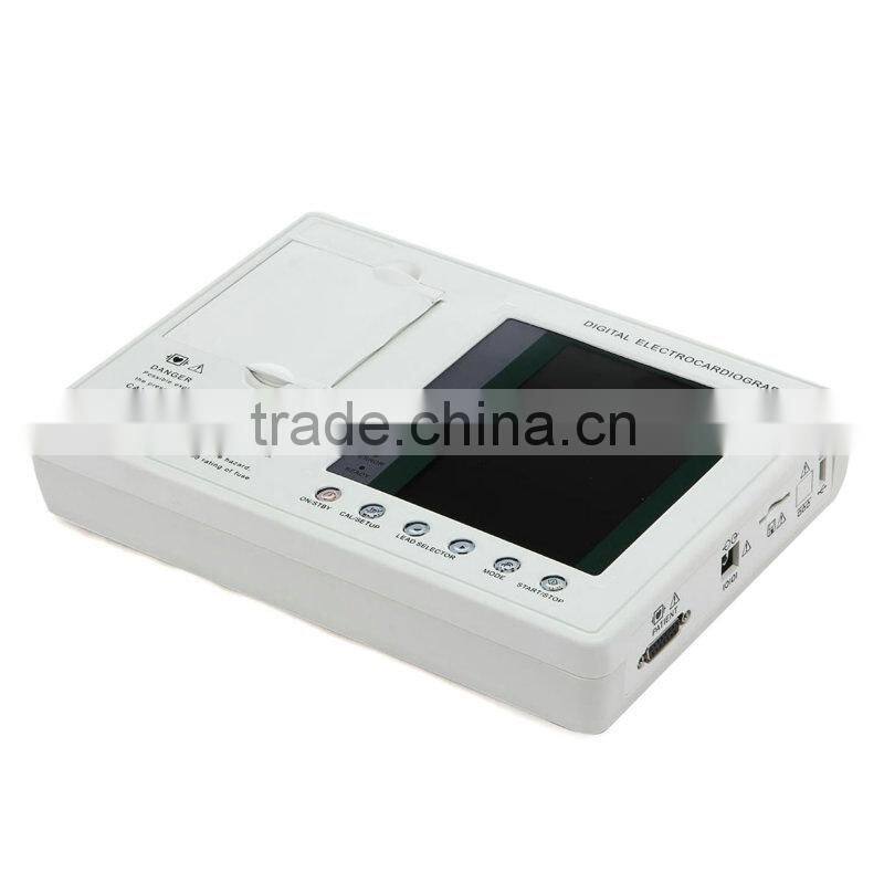 7-inch Color LCD Portable Digital 3-channel 12-lead Electrocardiograph ECG Machine EKG Machine-EKG-903A3-Shelly