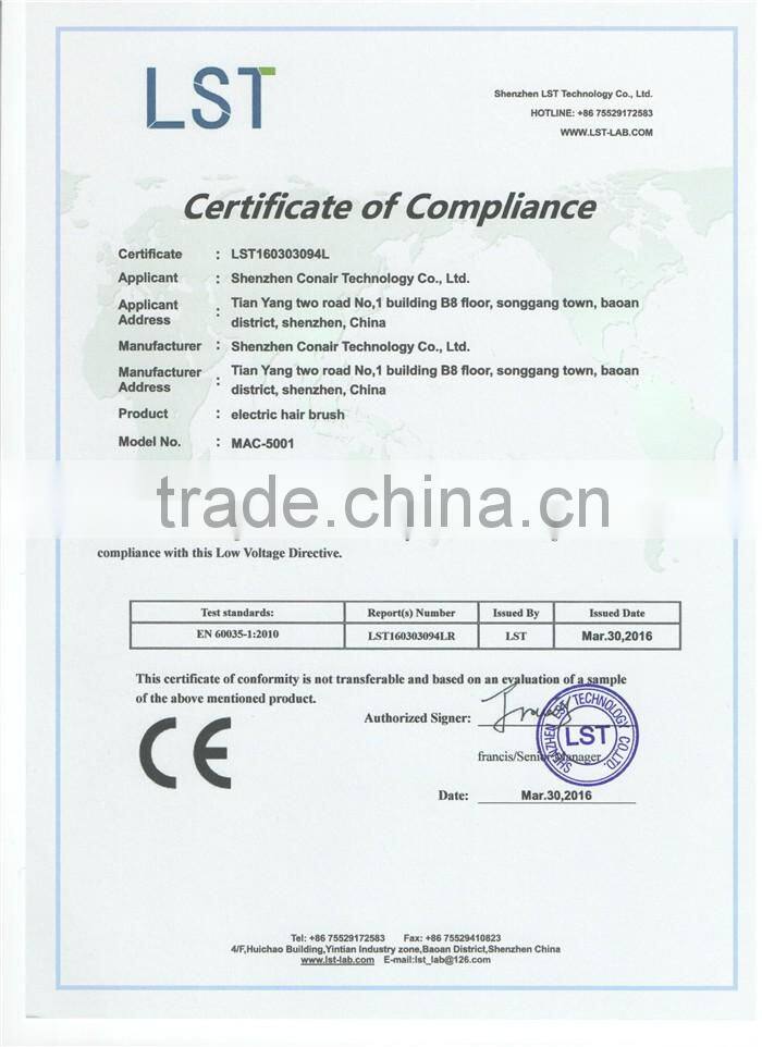 HZ-500 professional hair straightener comb with Aluminum and ceramic spraying