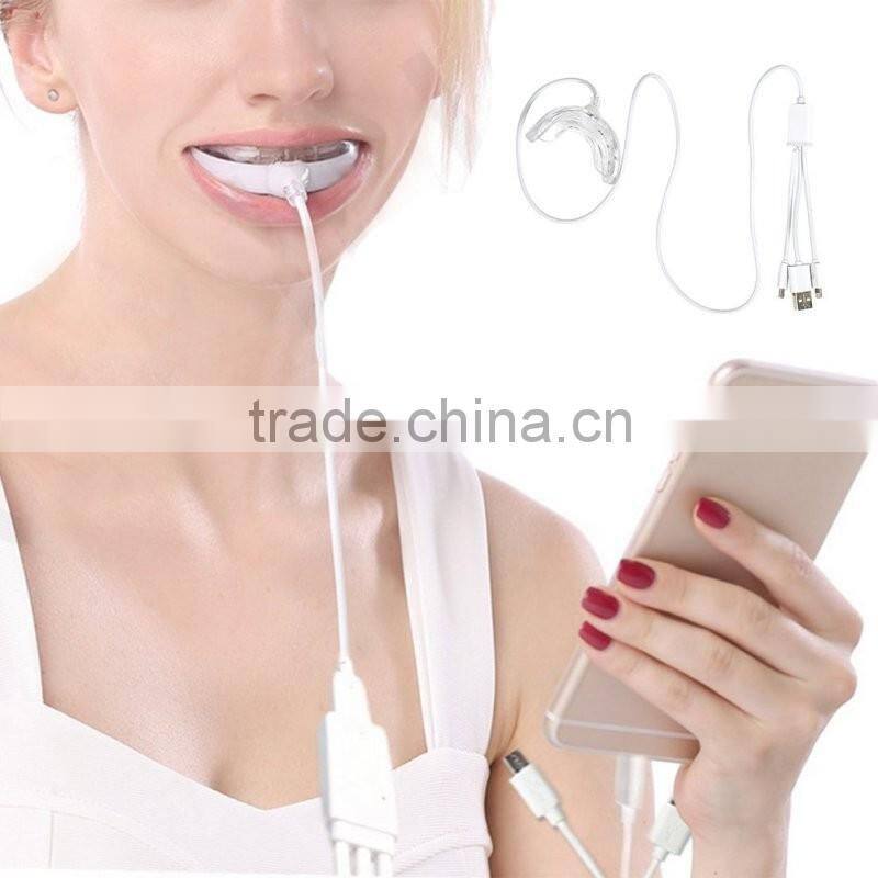 Newest phone connected teeth whitening mini light with USB/Android/iPhone interface