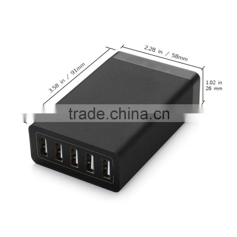 Wholesale Cell Phone Charger 5 ports usb travel charger portable With US EU plug