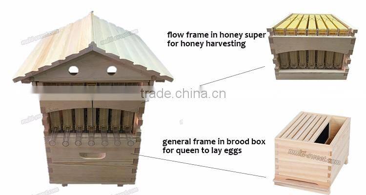Automatic langstroth flowing bee hive with 8 frames from super supplier