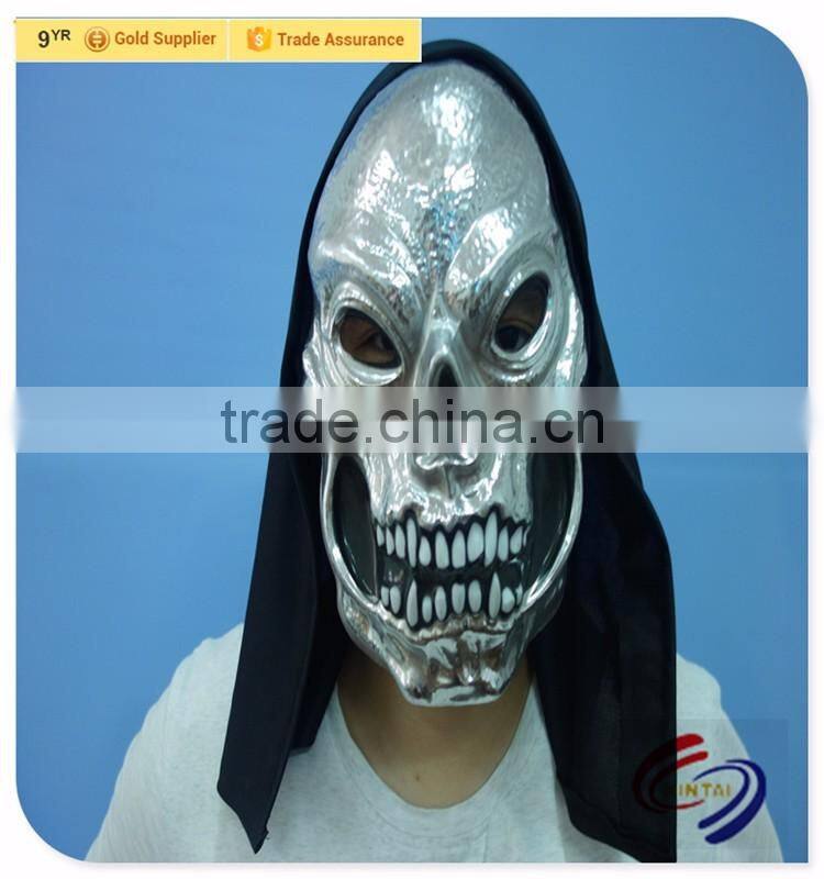 Sliver PVC Plastic Scary Halloween Party Masks for Sale