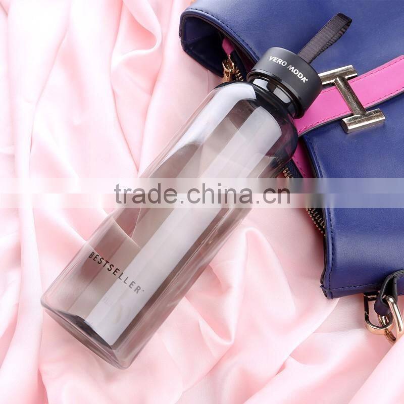 BPA free 500mll/16oz PET black sport bottle