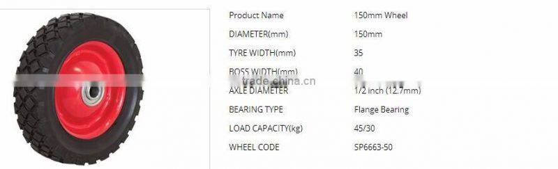 Top quality semi pneumatic rubber tyred wheels