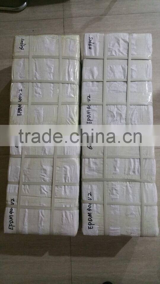 Injection molding rubber plug