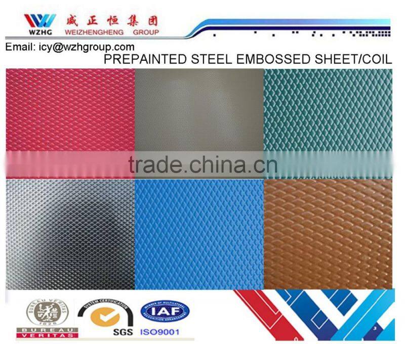 prepainted galvanized embossed steel coil/sheet, sell to Nigeria, Africa from China