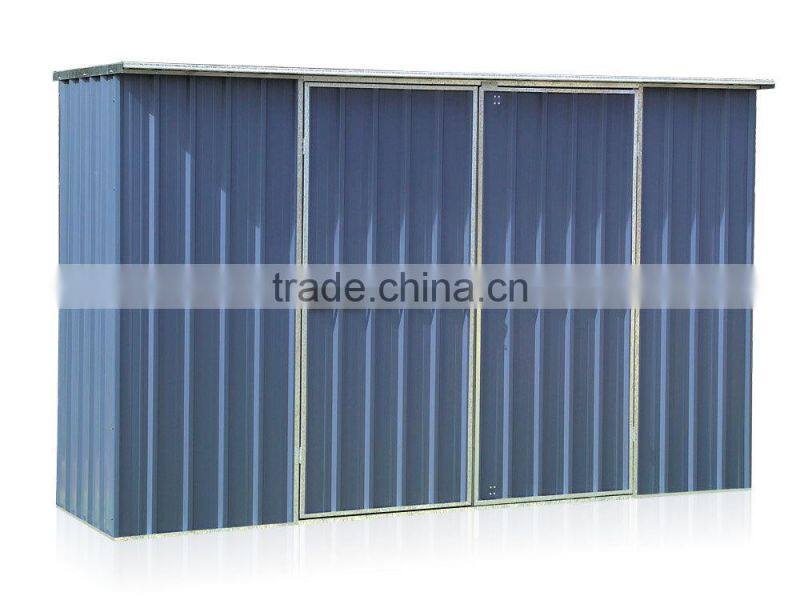 green garden tool storage shed