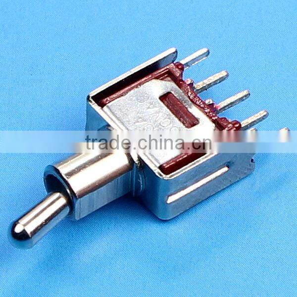 SMTS-102-2C2T mini type ON-ON mini toggle switch with frame