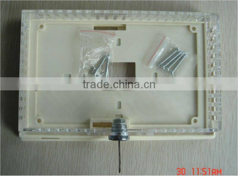 PLASTIC THERMOSTAT GUARD WITH LOCK AND KEY