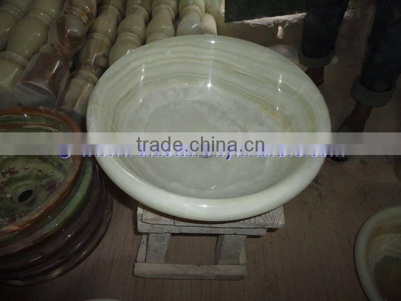 NEW MODERN PURE WHITE ONYX FLOWER SHAPED SINKS AND BASINS