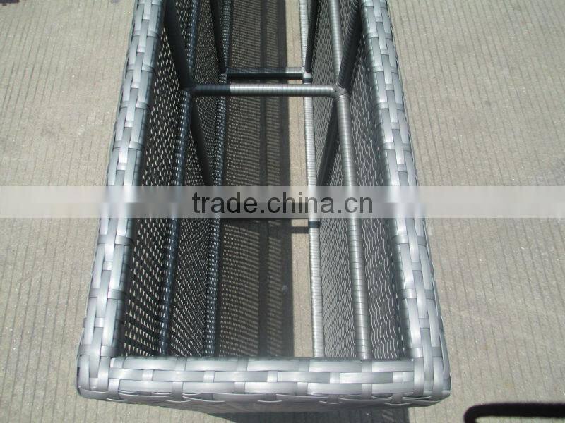 Retangular wicker large flower pot