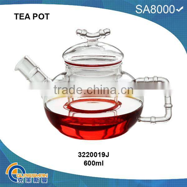 TP025C(400ML),heat resistant glass teapot