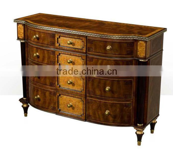 Solid wood home furniture antique design living room chest of drawers