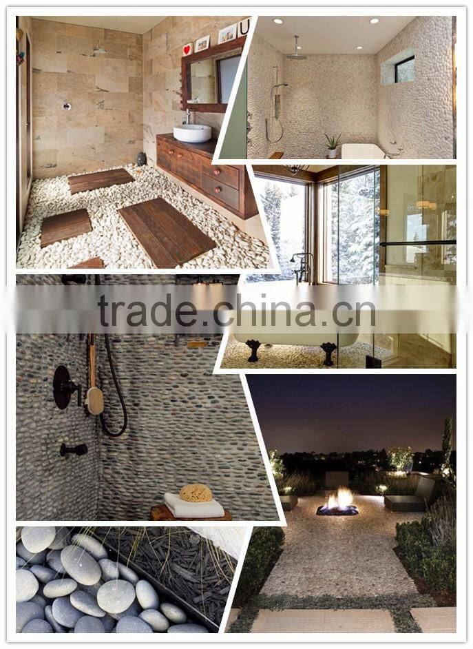 white cobble stones pebble stone