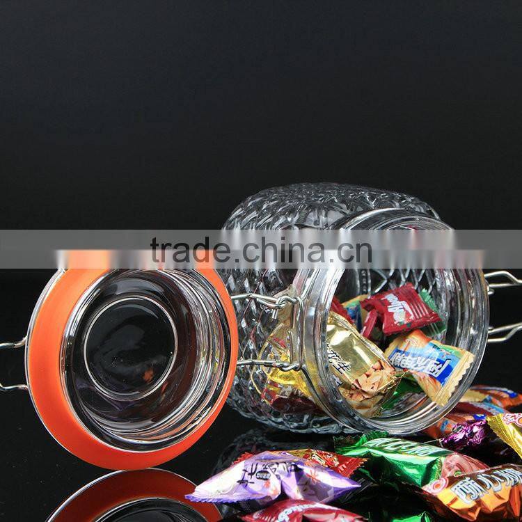 Embossed High Quality food glass jar products you can import from china