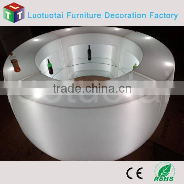 2015 Hot Sale Plastic Led Round small Bar Counter