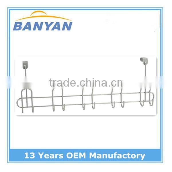 Wholesale Over The sale Door 10 Hook Organizer Rack brush Finish , metal coat hooks