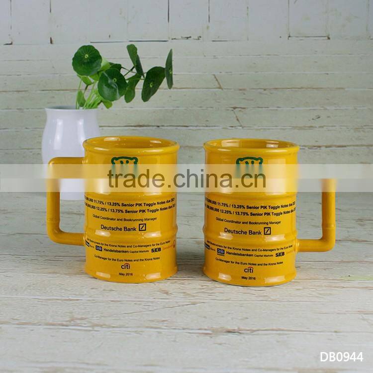 China factory direct wholesale ceramic peculiar souvenir mug with handle, porcelain custom printing cup