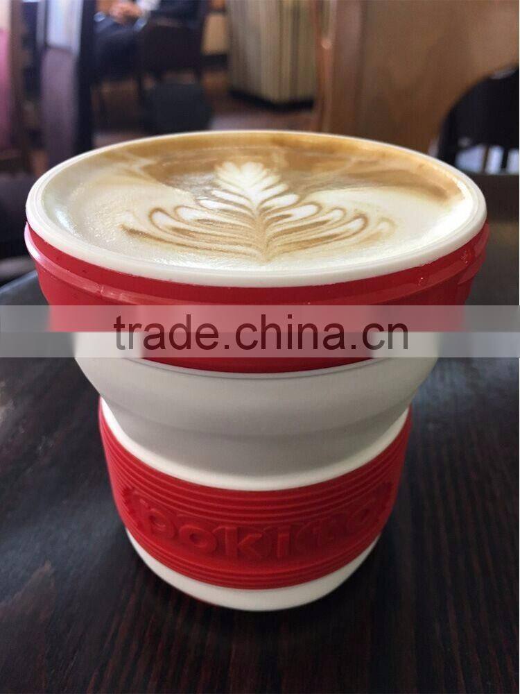Portable Telescopic Coffee Cups, Colorful High Quality BPA Free TPE Foldable Cup, Travelling Cups For Wholesale