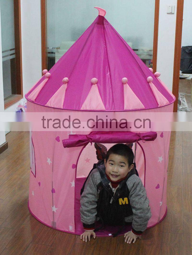 Hot selling Lovely Girl Play Tent Pink Princess Castle Tent