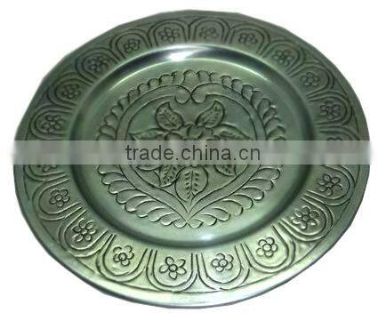 Shinny Embossed Charger Plates For Wedding