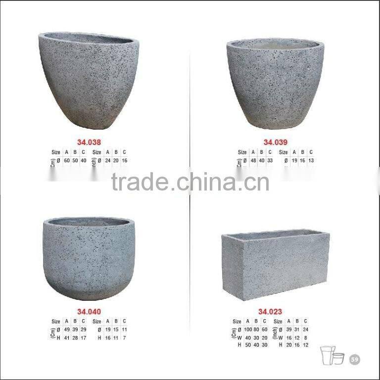 Vietnam poly light weight fiberglass flower pot