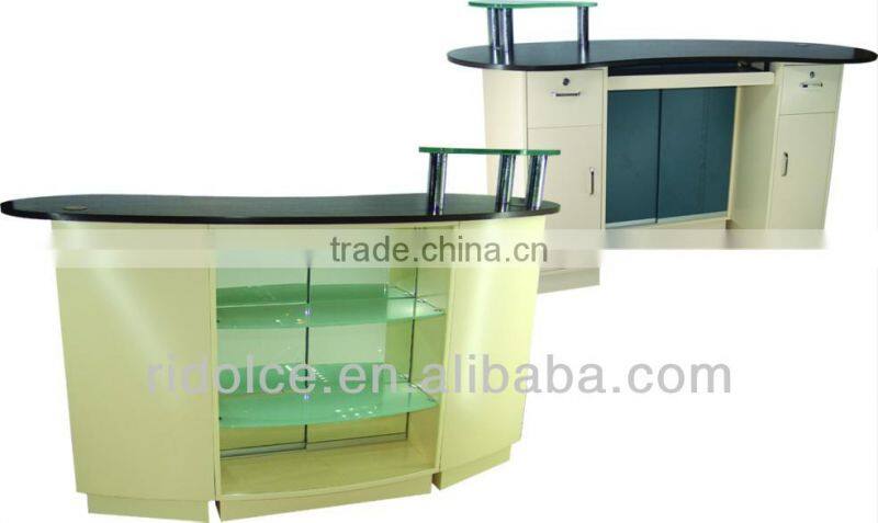 Nail salon reception desk Painted finished acetone proof office table design receptionist table TKN-62731