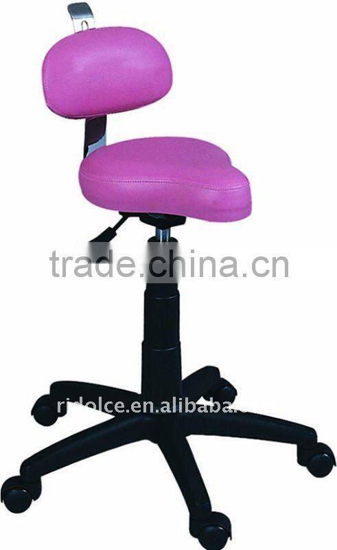 Potable movable Ottoman stool chair saddle chair with wheels used salon furniture F-E20B