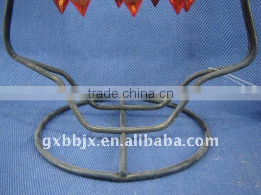 Red pearl black wire decorative candle stick craft