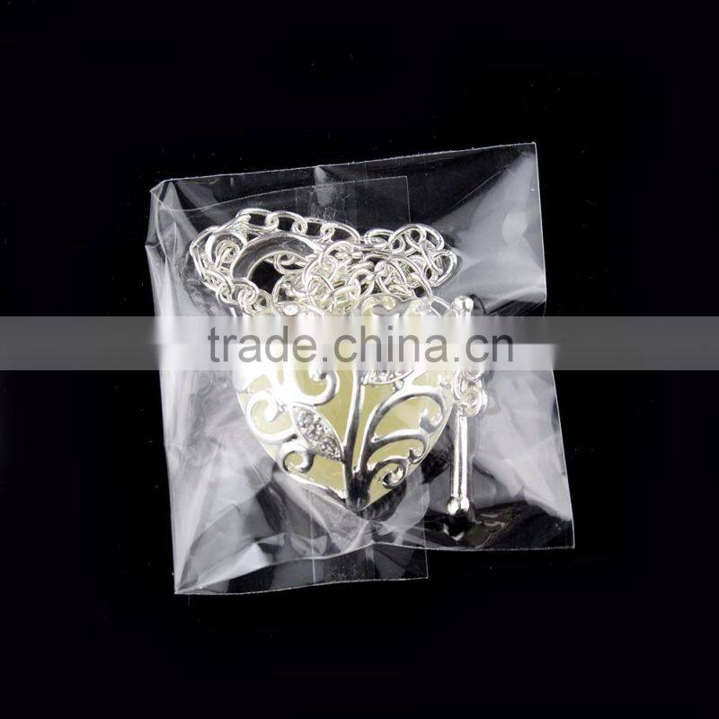 glowing bracelet Silver glow in dark heart pendant luminous bracelet