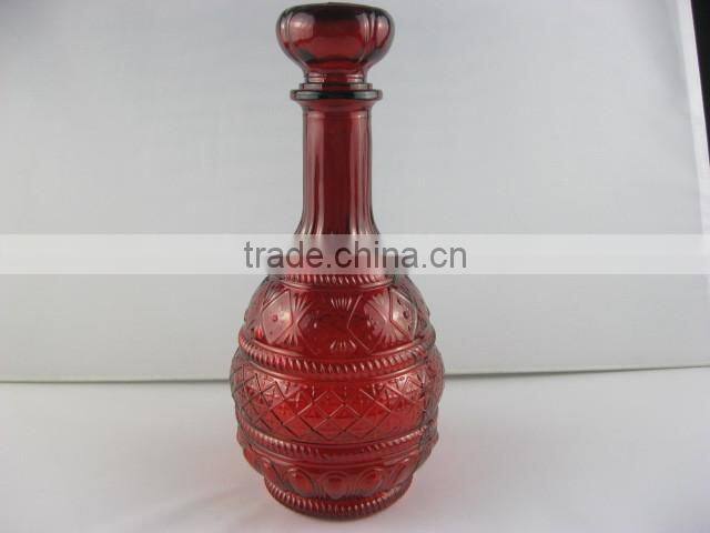 red color wine bottle glass bottles for sale